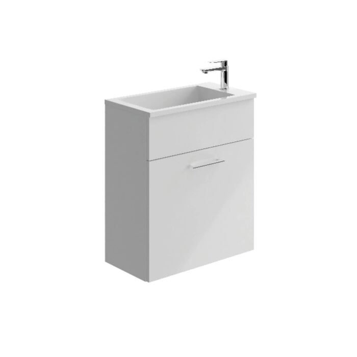 60 Wall Mounted 1 Drawer Unit & Mineral Cast Basin