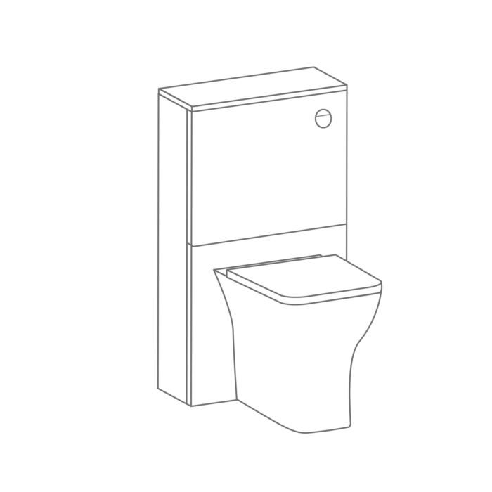 Back to Wall Unit, Cistern & Lune Rimless WC