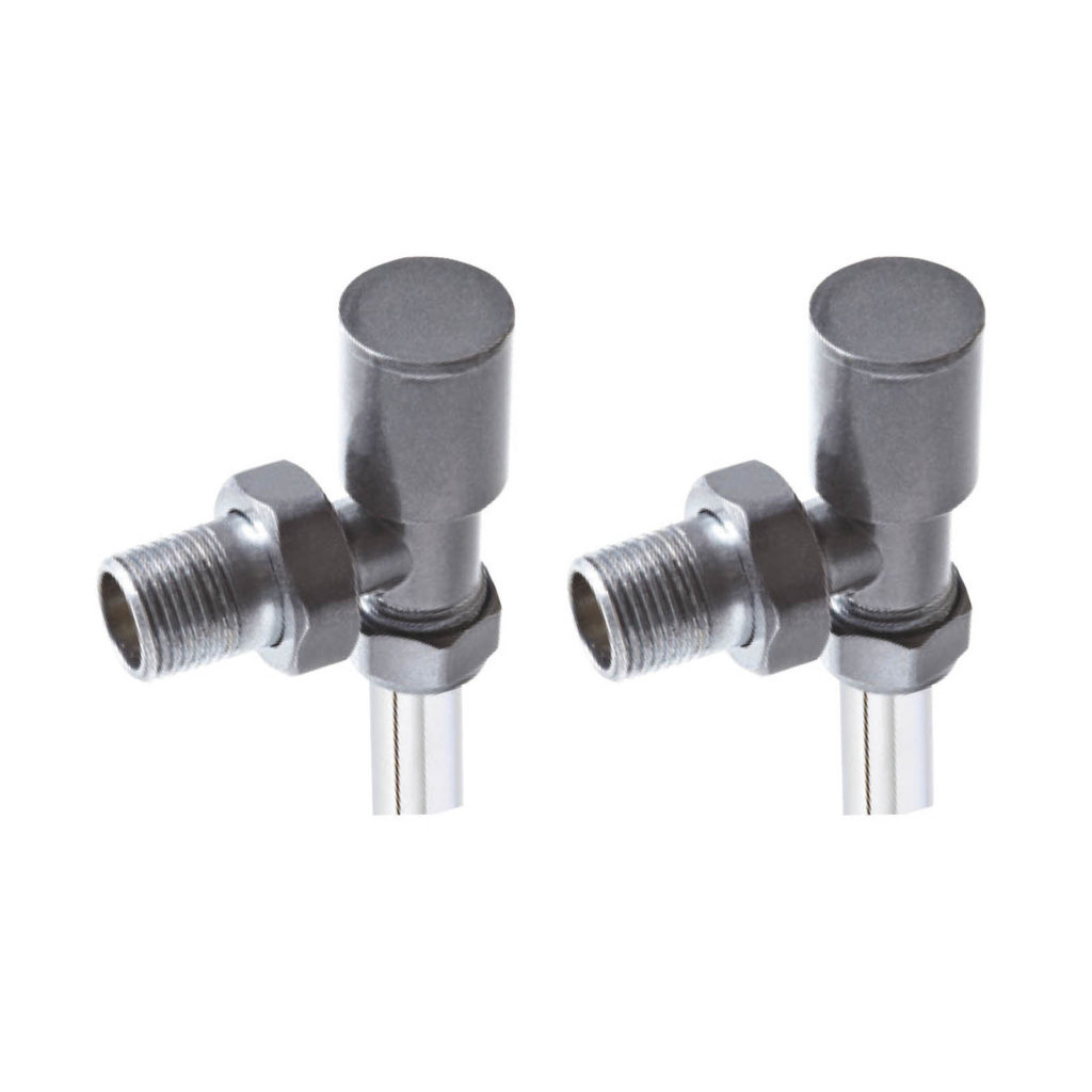 Minimalist Angled Radiator Valves For Radiators
