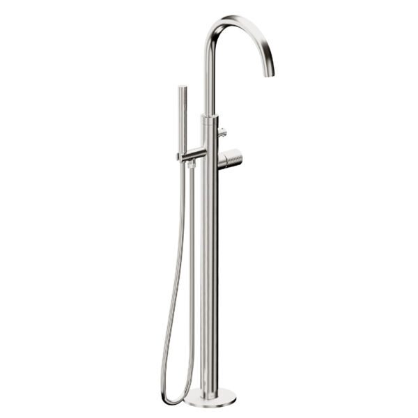 Freestanding Bath Shower Mixer - Brushed Nickel