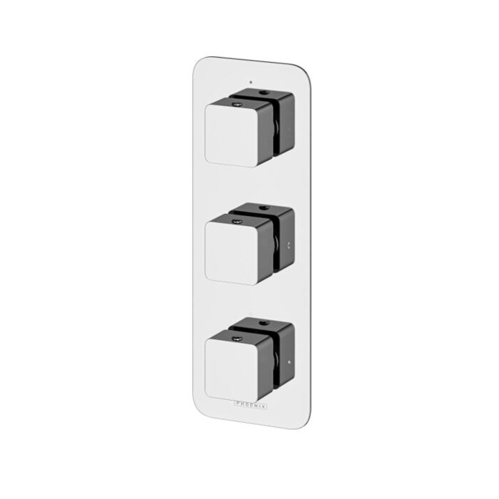 Concealed Thermostatic Shower Valve - Square Dual Function