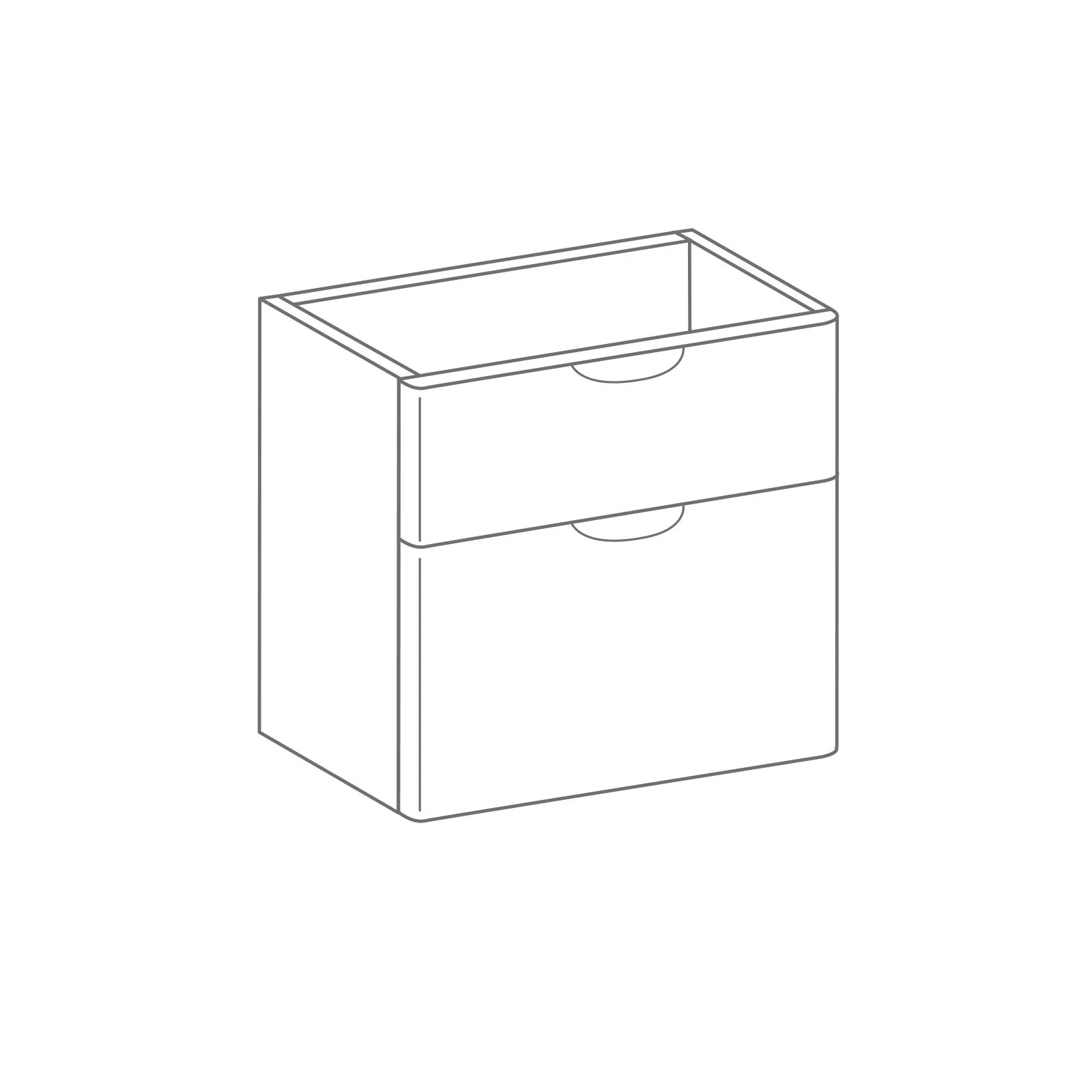 Twin Drawer Wall Mounted Basin Unit
