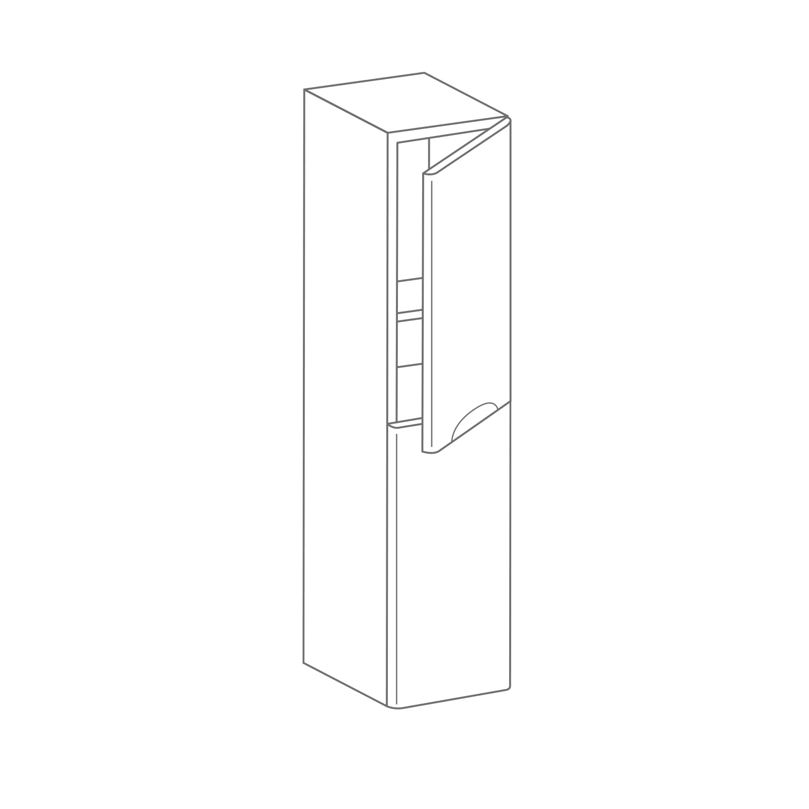 Twin Door Tall Wall Unit